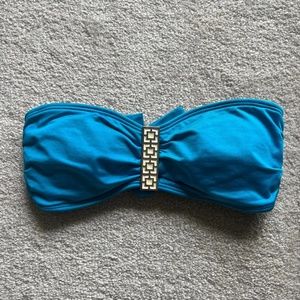 Trina Turk Blue Swim Bathing Suit Bikini Top Size XS